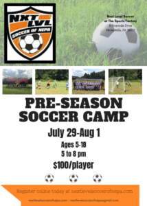 Next Level Soccer Pre-Season Camp @ The Sports Factory of NEPA